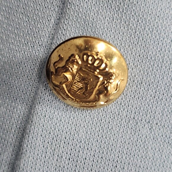 Vintage ILGWU Union Made Powder Blue Pleated & Button Skirt 26.5"" plus stretch - Picture 9 of 11